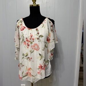 NAIF Floral Blouse - White and Pink